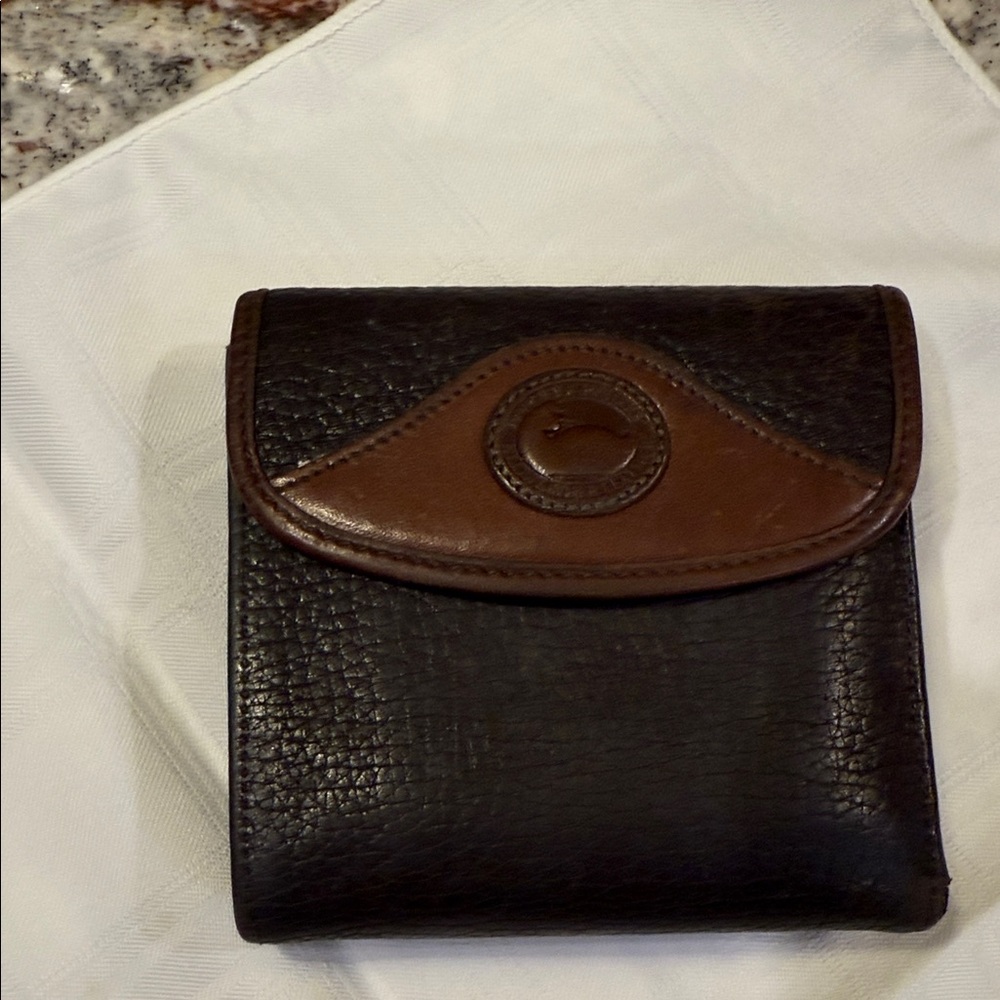 Dooney & Bourke Brown and Black Leather Wallet